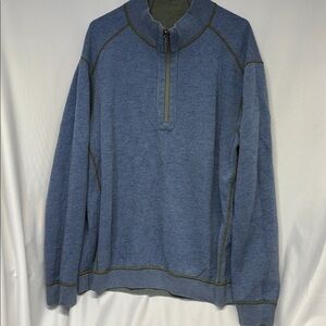 Tommy Bahama Flipshore Reversible lond sleeve waffle Half-Zip Sweatshirt Xl